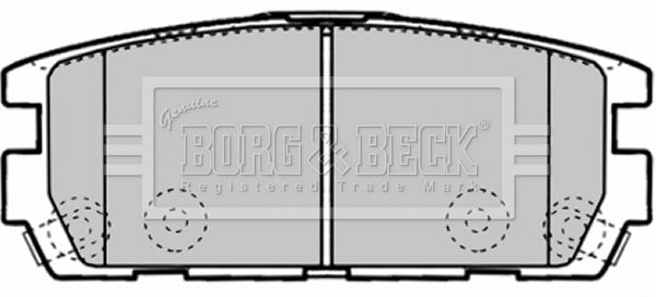 BORG & BECK Комплект тормозных колодок, дисковый тормоз BBP1893